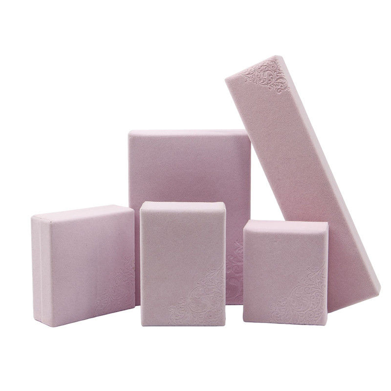 Pink Customized Size Hanhong Embossed Jewelry Packaging Box for My Necklace and Ring