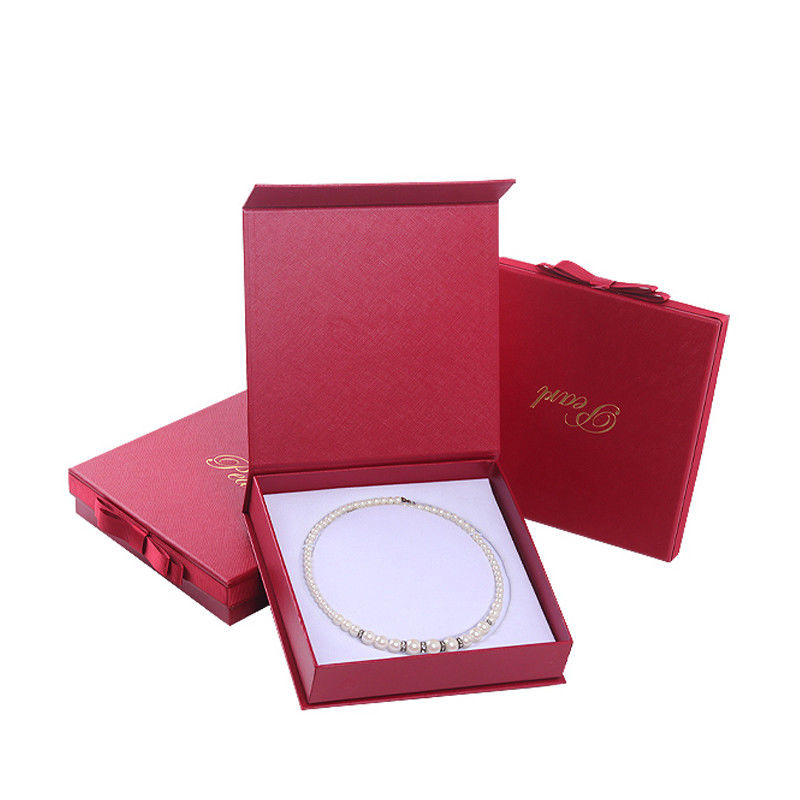 Hanhong Customized Size Red Jewelry Cardboard Paper Sleeve Box for Bracelet Necklace