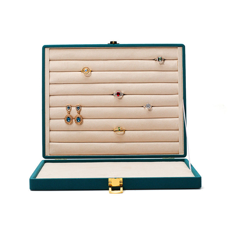 Portable Jewelry Storage Box Customized Green Earrings Stud Earring Box for Travel