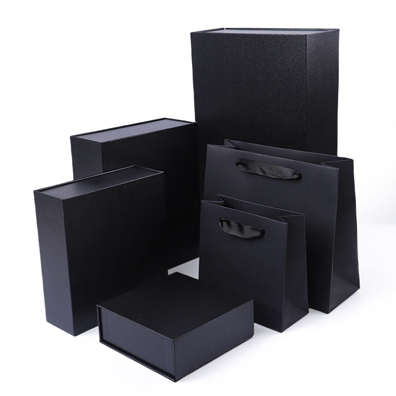 Wholesale manufacturing high quality Magnetic Gift Box Packaging Custom logo luxury Eco Friendly Cardboard Paper Black Magnetic Jewelry Box