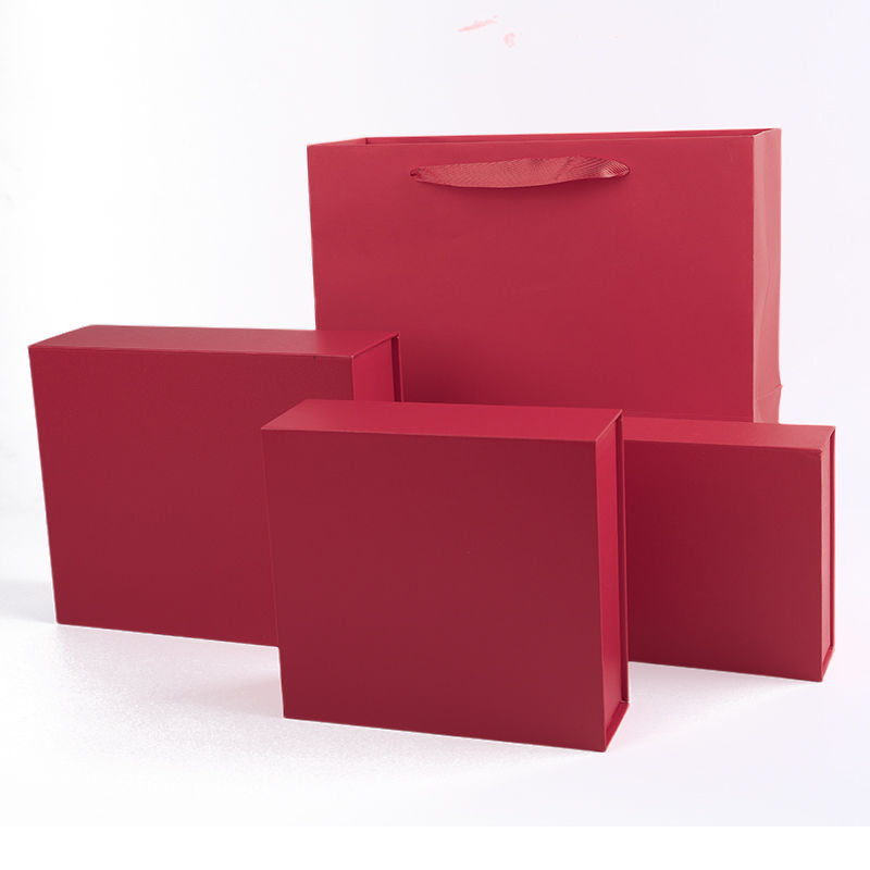 Wholesale manufacturing high quality Magnetic Gift Box Packaging Custom logo luxury Eco Friendly Cardboard Paper red Magnetic Jewelry Box