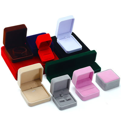 Wholesale Manufacturing Luxury Jewellery Box packaging Personalized Custom high end Necklace Bracelet Earrings Ring Packaging Velvet Jewelry Box with logo