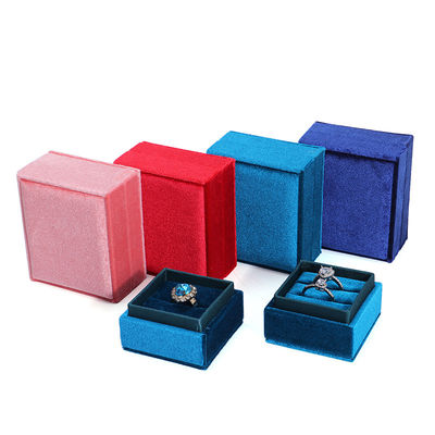 Customer's Logo Hanhong Velvet Jewelry Display Gift Box for Customized Engagements