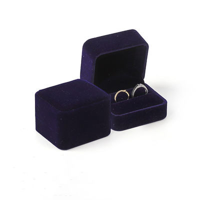 Custom Size Personalised Double Wedding Ring Box Velvet  Inner Material